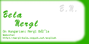 bela mergl business card